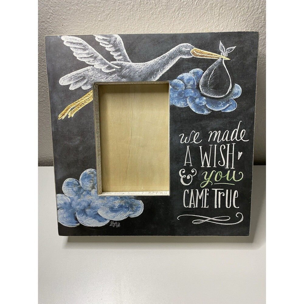 We Made A Wish & You Came True 4x6 Wood Box Picture Frame Primitives By Kathy